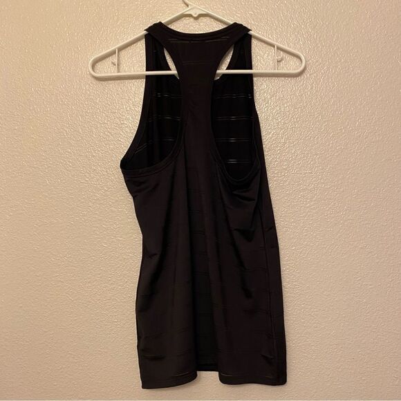 Athleta High Neck Chi Double Stripe Tank Top black running too-S - Picture 3 of 9